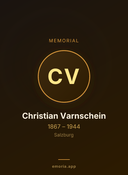 Memorial portrait of Christian Varnschein
