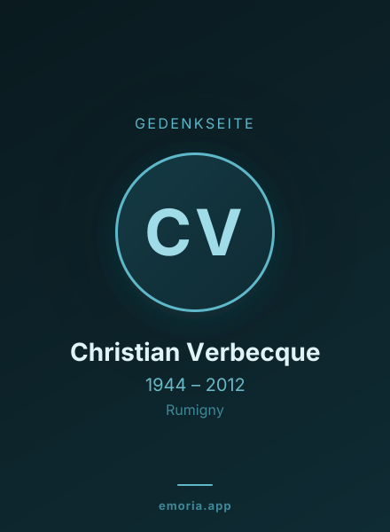 Gedenkportrait von Christian Verbecque