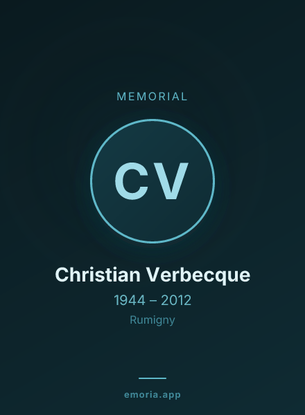 Memorial portrait of Christian Verbecque
