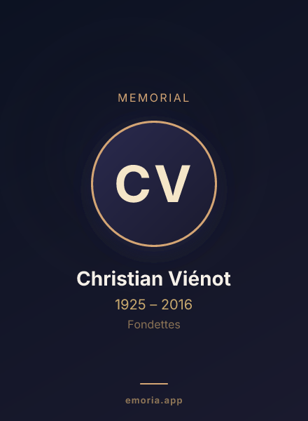 Memorial portrait of Christian Viénot