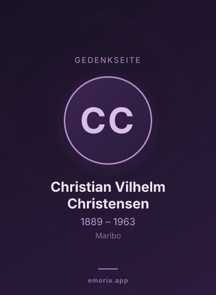 Gedenkportrait von Christian Vilhelm Christensen