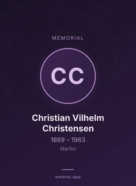 Memorial portrait of Christian Vilhelm Christensen