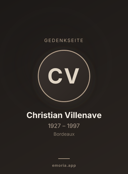 Gedenkportrait von Christian Villenave