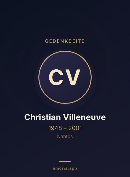 Gedenkportrait von Christian Villeneuve