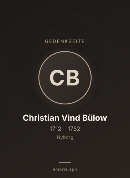 Gedenkportrait von Christian Vind Bülow