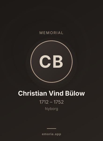 Memorial portrait of Christian Vind Bülow