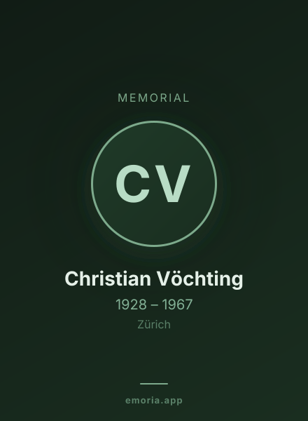 Memorial portrait of Christian Vöchting