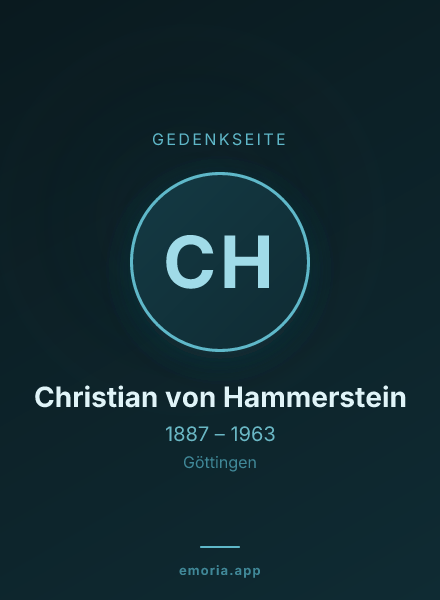 Gedenkportrait von Christian von Hammerstein
