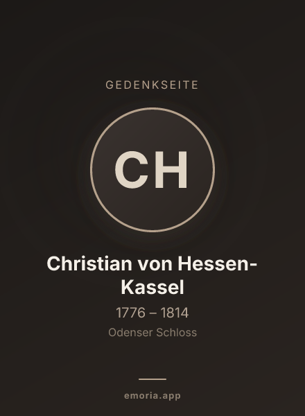 Gedenkportrait von Christian von Hessen-Kassel