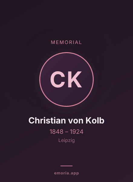 Memorial portrait of Christian von Kolb