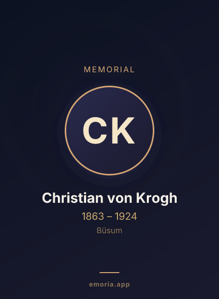 Memorial portrait of Christian von Krogh