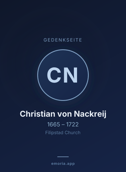 Gedenkportrait von Christian von Nackreij