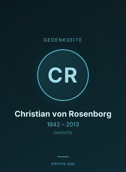 Gedenkportrait von Christian von Rosenborg