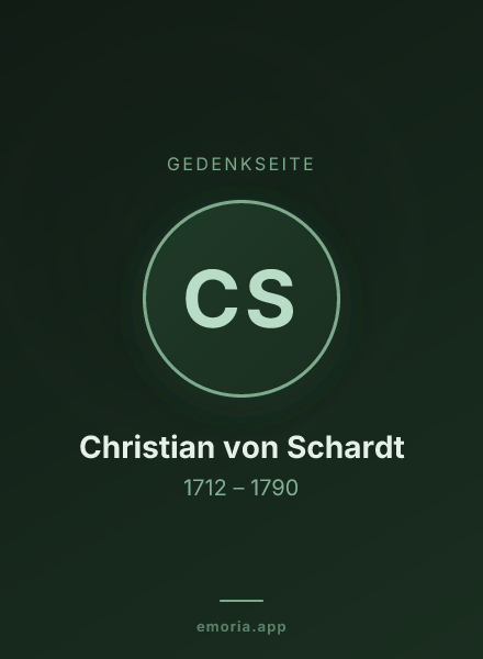 Gedenkportrait von Christian von Schardt
