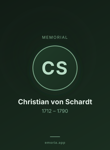 Memorial portrait of Christian von Schardt