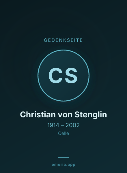 Gedenkportrait von Christian von Stenglin
