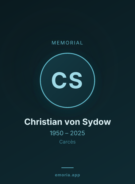 Memorial portrait of Christian von Sydow