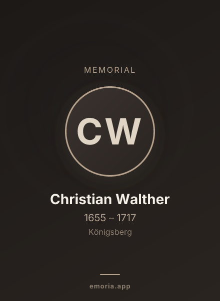 Memorial portrait of Christian Walther