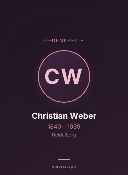 Gedenkportrait von Christian Weber
