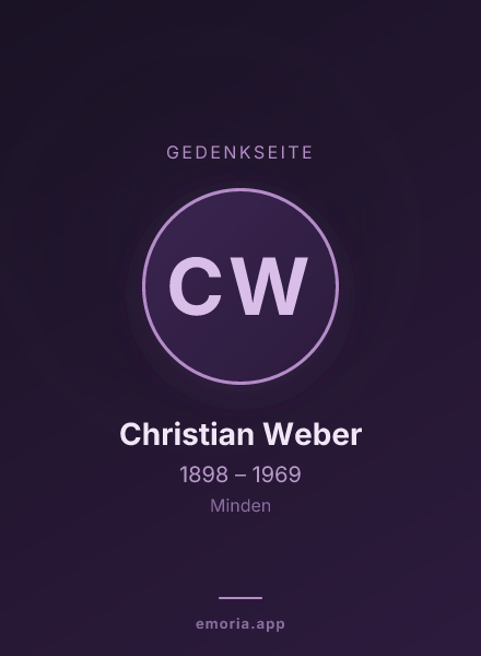 Gedenkportrait von Christian Weber