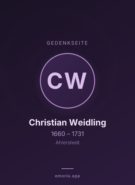 Gedenkportrait von Christian Weidling