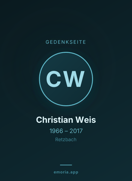Gedenkportrait von Christian Weis