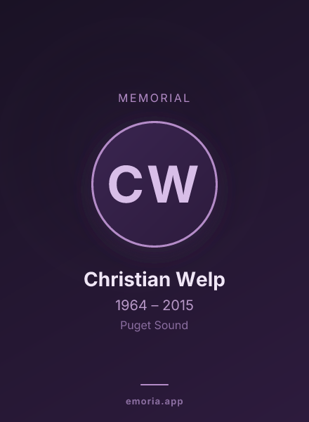 Memorial portrait of Christian Welp