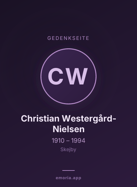 Gedenkportrait von Christian Westergård-Nielsen
