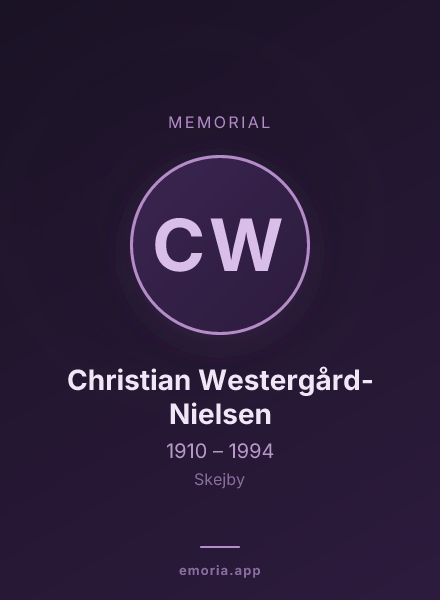 Memorial portrait of Christian Westergård-Nielsen
