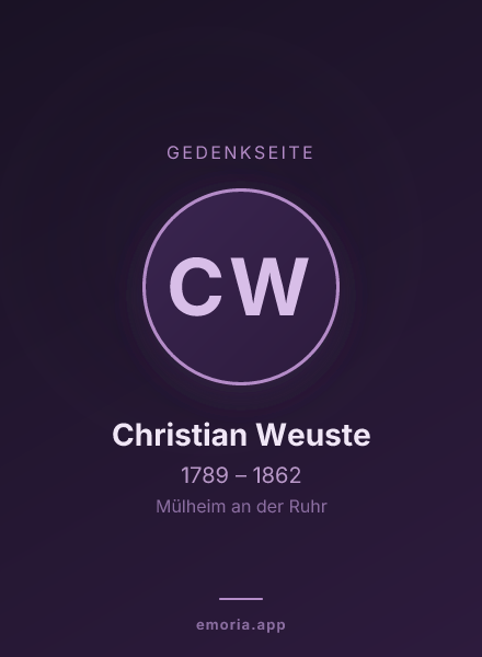 Gedenkportrait von Christian Weuste