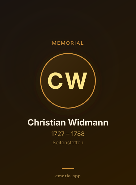 Memorial portrait of Christian Widmann