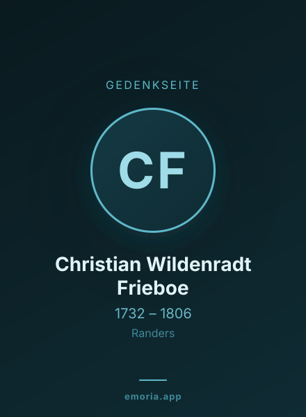 Gedenkportrait von Christian Wildenradt Frieboe