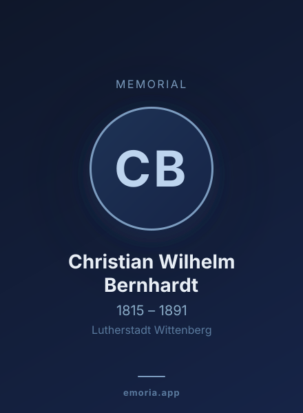 Memorial portrait of Christian Wilhelm Bernhardt