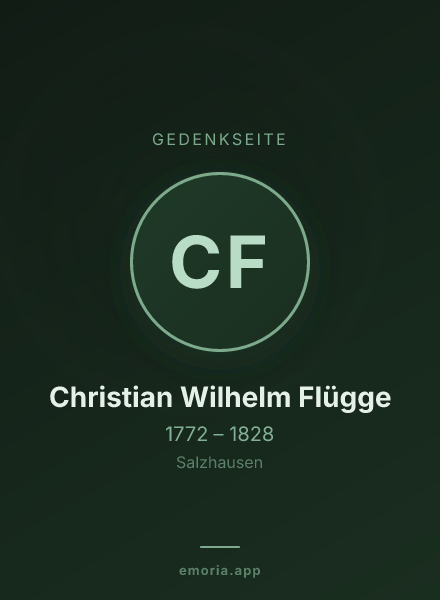 Gedenkportrait von Christian Wilhelm Flügge