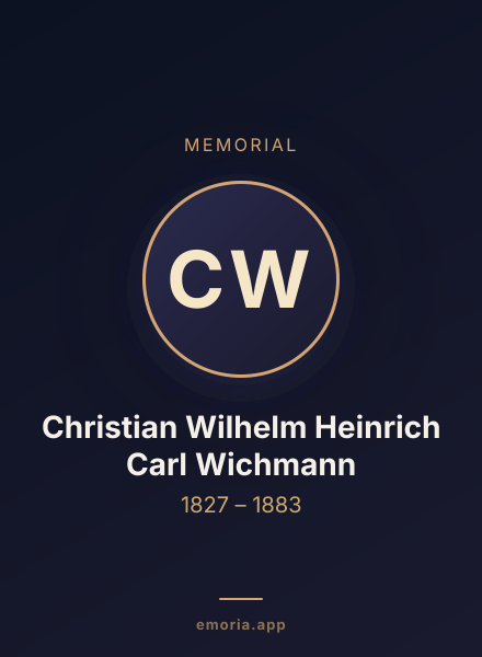 Memorial portrait of Christian Wilhelm Heinrich Carl Wichmann