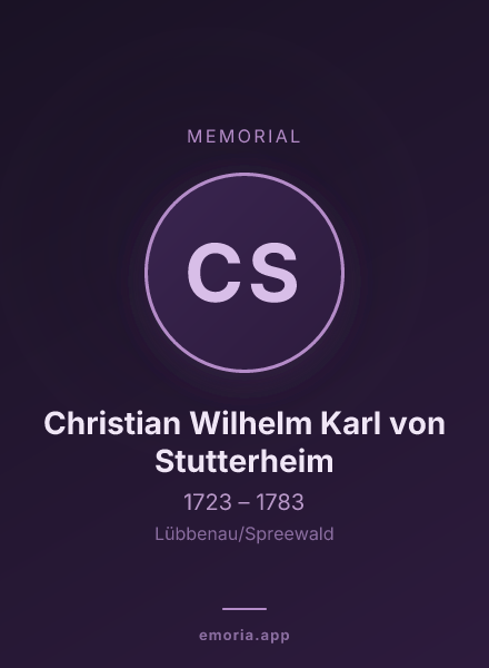 Memorial portrait of Christian Wilhelm Karl von Stutterheim