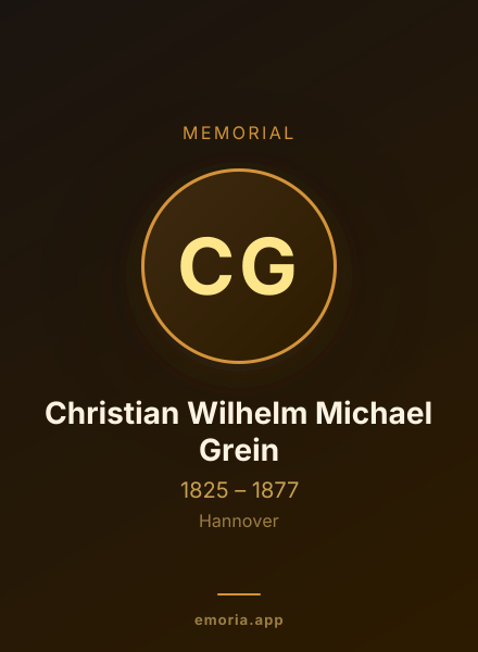 Memorial portrait of Christian Wilhelm Michael Grein