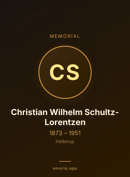 Memorial portrait of Christian Wilhelm Schultz-Lorentzen