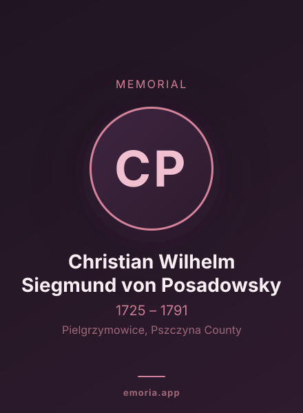 Memorial portrait of Christian Wilhelm Siegmund von Posadowsky