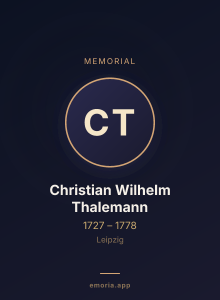 Memorial portrait of Christian Wilhelm Thalemann