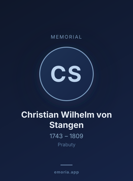 Memorial portrait of Christian Wilhelm von Stangen