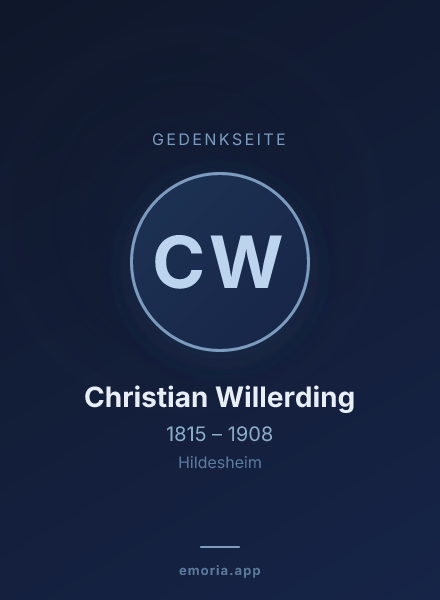 Gedenkportrait von Christian Willerding