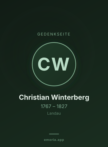 Gedenkportrait von Christian Winterberg