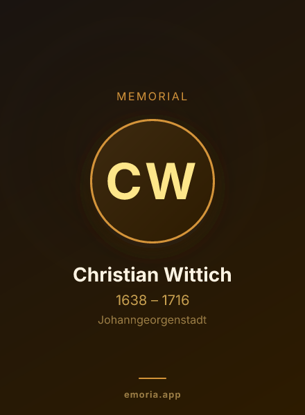 Memorial portrait of Christian Wittich