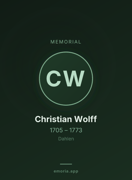 Memorial portrait of Christian Wolff