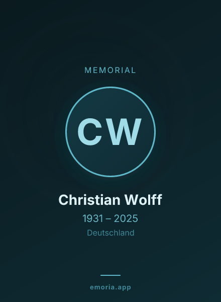Memorial portrait of Christian Wolff