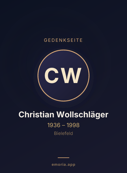 Gedenkportrait von Christian Wollschläger