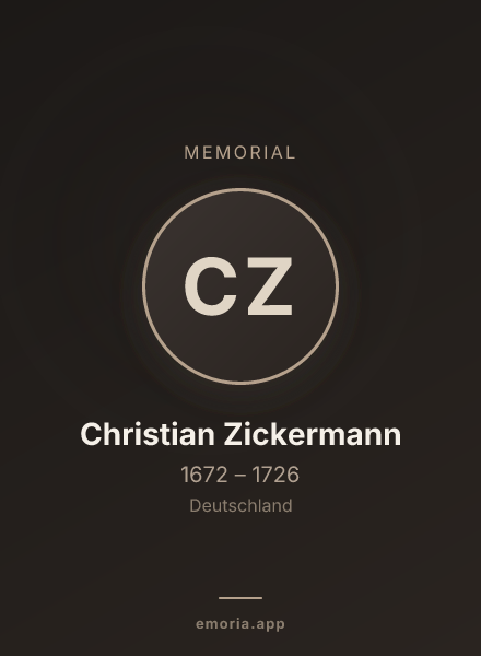 Memorial portrait of Christian Zickermann
