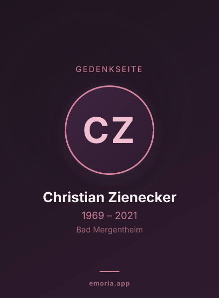 Gedenkportrait von Christian Zienecker