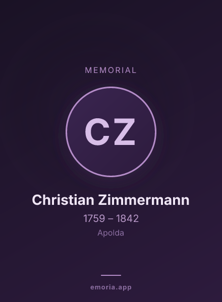 Memorial portrait of Christian Zimmermann